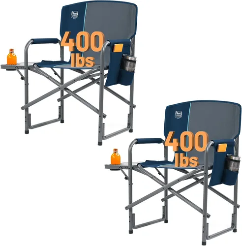 Vista 10 de TIMBER RIDGE Silla de camping de gran tamaño de aluminio, soporte 400lbs