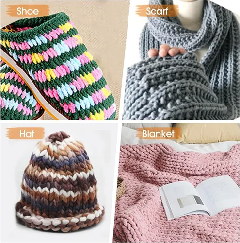 Vista 5 de Hilo suave de mezcla de nylon, algodón y acrílico de 100 g para ganchillo y tejer - Perfecto para muñecas, bolsos, sombreros, mantas (Gris fresco)