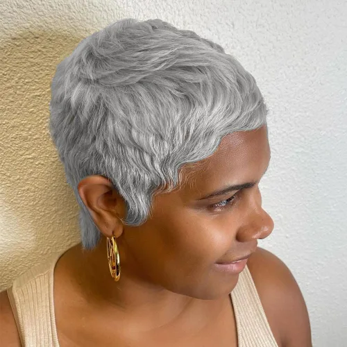 Vista 10 de Pelucas cortas Pixie para mujeres negras, peluca rubia 613, corte pixie, pelucas cortas y rizadas Short Curly Wigs for Black Women Pixie Cut Hair