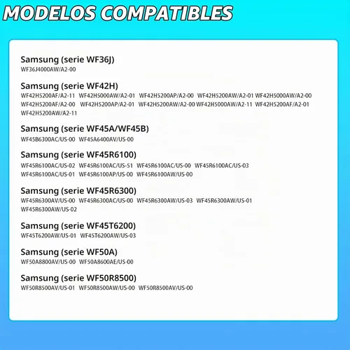 Vista 6 de Válvula de entrada de agua de lavadora para Samsung WF42H5000AW/A2
