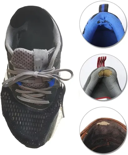 Vista 2 de Reparación de talón de zapatos, 4 pares de parches de reparación para agujeros, inserto de prevención de talón y agujeros laterales, protector
