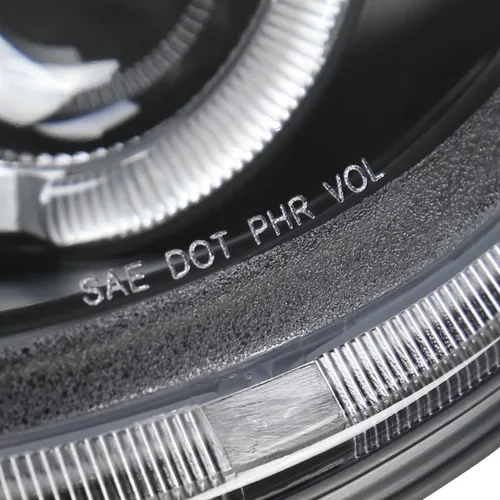 Vista 8 de Volkswagen Beetle luces frontales halógenas proyectoras., Negro