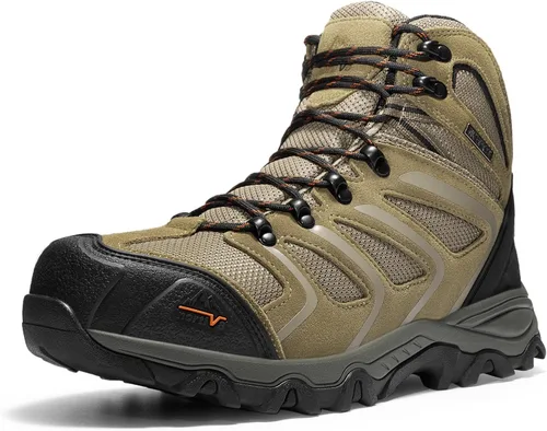 Vista 10 de NORTIV 8 Botas de trabajo impermeables para hombres botas de construcción de seguridad con punta de acero ARMADILLO-STL