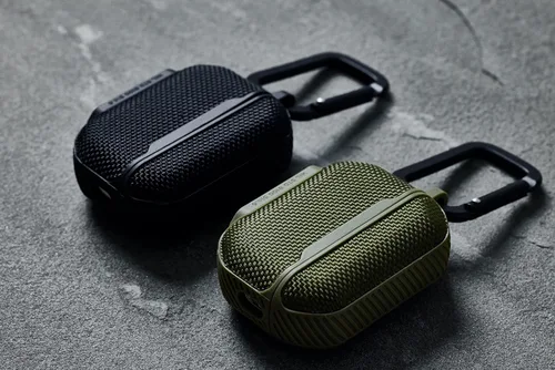 Vista 6 de UAG - Funda diseñada para AirPods (3ª generación 2021) Metropolis Ballistic ARMR Olive Drab, funda protectora resistente compatible con carga