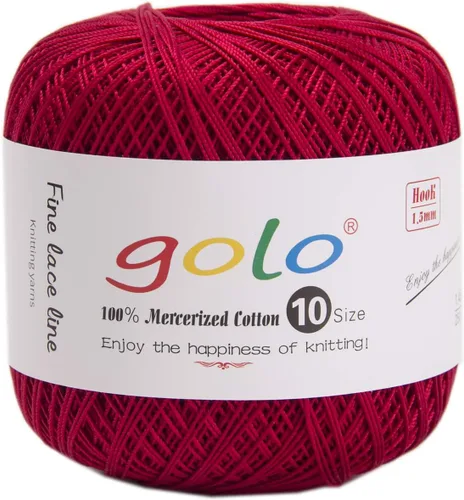 Vista 45 de Golo - 3 bolas de hilo de ganchillo tamaño 10, hilo de crochet para tejer a mano 102