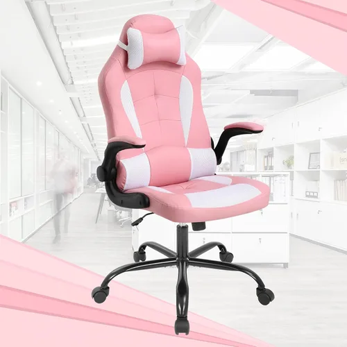 Vista 10 de Silla de computadora para videojuegos, silla de computadora de carreras, silla de oficina, silla de escritorio moderna y ajustable, silla ergonómica