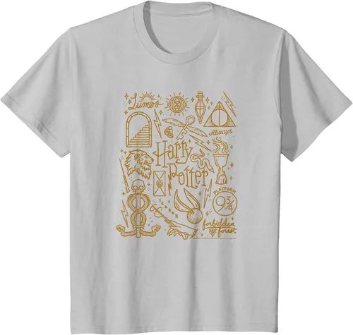 Vista 12 de Harry Potter Deathly Hallows 2 Icon Collage Poster T-Shirt Baby Blue