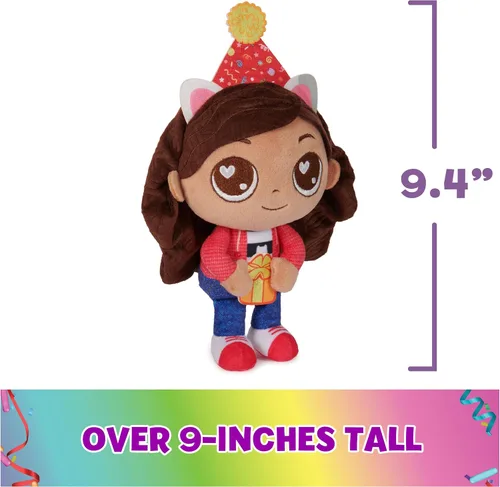 Vista 3 de DREAMWORKS GABBY'S DOLLHOUSE, Celebration Series - Peluches Gabby Girl de 9 pulgadas de alto, juguetes para niñas y niños a partir de 3 años