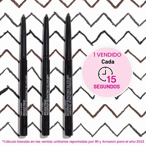 Vista 2 de Wet n Wild Mega Last - Delineador de ojos retráctil a prueba de ruptura, negro, 0.008 onzas (paquete de 1)