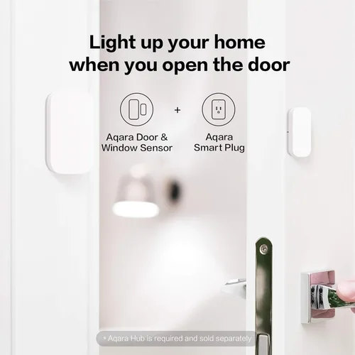 Vista 6 de Aqara - Sensor Zigbee de puerta y ventana, sensor de contacto inalámbrico, automatización del hogar, requiere Aqara Hub (no de terceros), conexión