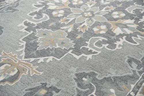 Vista 5 de Rizzy el hogar rs933 a hand-tufted vibrátil área alfombra, Gris, 2 '6" X 8
