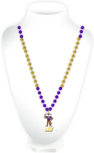 Vista 24 de Rico Industries NCAA Fan Shop - Cuentas estilo Mardi Gras con logotipo del equipo 3-Color del