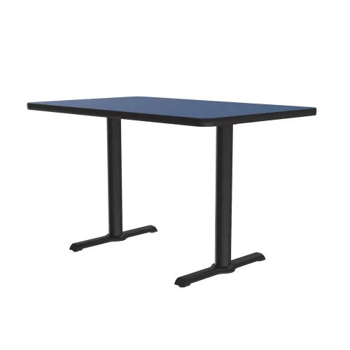 Vista 43 de Correll Mesa de bar redonda de 30 pulgadas, mesa de cóctel de comedor de 29 pulgadas de alto, parte superior laminada de nogal duradero, base