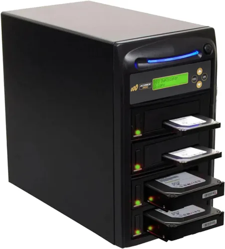 Vista 10 de Acumen Disc Duplicadora de discos duros de 1 a 7 GB/min, copiadora independiente y desinfectante/borrador compatible con DOD para múltiples discos