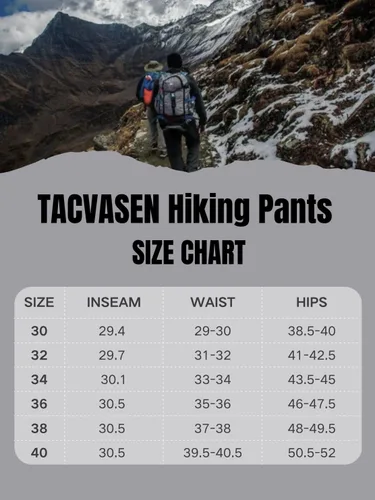 Vista 7 de TACVASEN Pantalones de trabajo para hombre, resistentes al agua, antidesgarros, de secado rápido, para senderismo, viajes, exteriores, con 5