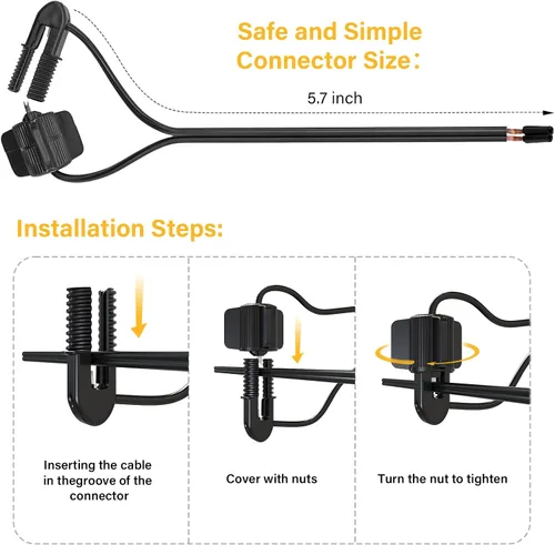 Vista 5 de Conector de cable de bajo voltaje Torsión de bloqueo rápido con conectores de cable eléctrico Tapón de terminales de tornillo para iluminación