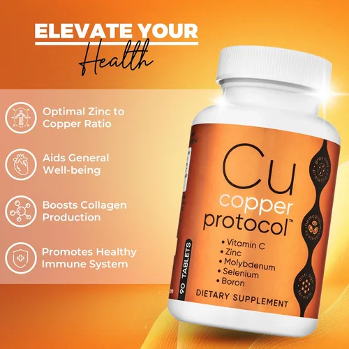 Vista 3 de Suplementos de cobre para mujeres y hombres (90 cápsulas) aumenta la energía, nutre el cuerpo, fórmula antienvejecimiento, incluye vitamina C, zinc