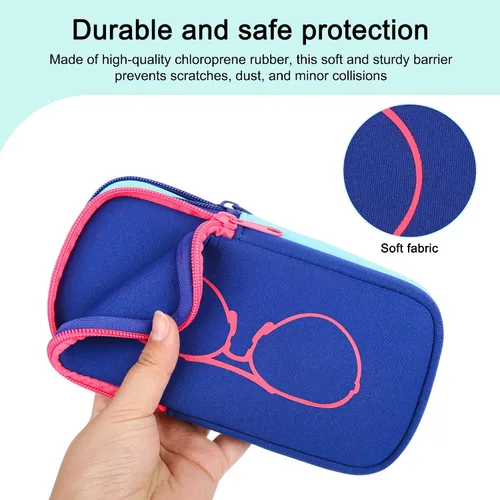 Vista 3 de KKP by MYTAGALONGS - Funda doble para lentes de sol, fundas para iPhone con 2 compartimentos