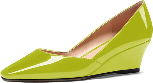 Vista 23 de MODENCOCO Zapatos de tacón bajo con cuña de tacón bajo para mujer, con puntera cuadrada, 2 pulgadas Beige