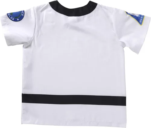 Vista 3 de Aeromax Mi primer traje de bombero, camisa fácil de colocar, de 3 a 6 años, Astronauta, blanco, talla única , Blanco
