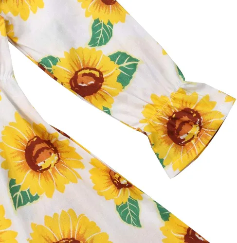 Vista 5 de Yokidi - Vestido de verano para niña (1 a 2.4in), diseño de girasol