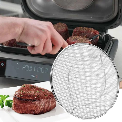 Vista 7 de Protector de salpicaduras de repuesto para freidora de aire Ninja Foodi FG551 Stainless Steel Splatter Screen Accessories for Ninja Foodi Smart XL