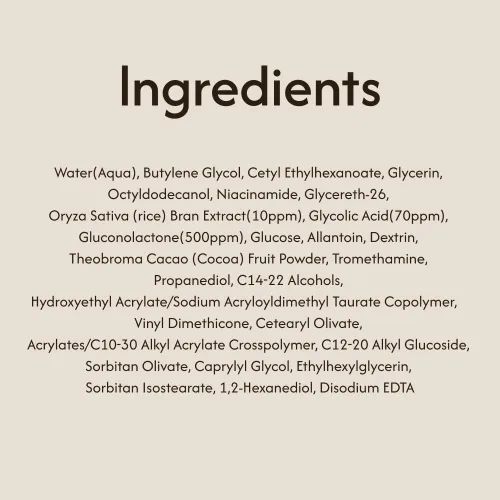 Vista 6 de LICORNE Crema facial vegana de arroz con AHA y PHA – Hidratante coreano ligero, extracto de salvado de arroz, niacinamida y ácido glicólico, piel