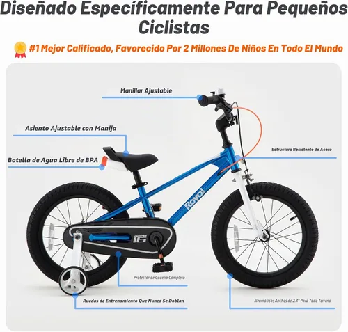 Vista 6 de RoyalBaby Freestyle Kids Bike Dual Handbrakes Ages 3-10 Years
