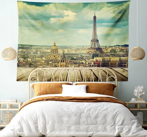 Vista 152 de Ambesonne Tapiz hippie, abrazo de hongos de ensueño y árbol de la vida místico y mandal verde, decoración de tela para colgar en la pared