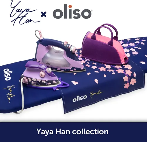Vista 9 de Yaya Han x oliso TG1600 ProPlus Plancha de vapor de elevación automática - Cosplay y disfraces - Planchado de ropa - 1800 W, flor de cerezo