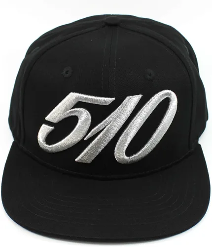 Vista 5 de Datsun 510 - Gorra de béisbol con cierre a presión, ala plana, color negro, Negro