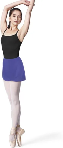 Vista 12 de Bloch Falda de ballet Vera Georgette para mujer, falda cruzada de ballet Vera Georgette Berenjena