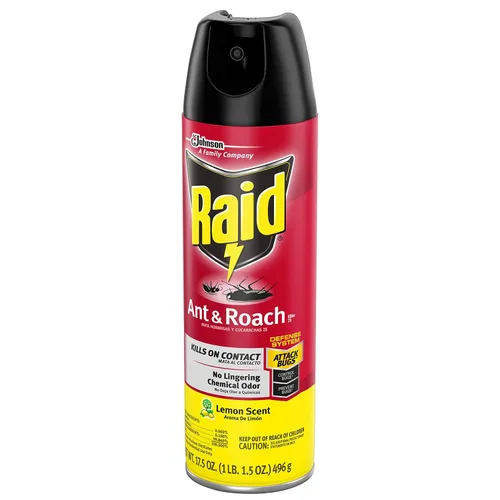 Vista 3 de Raid Ant & Roach Killer Aroma limón 17.5 onzas (paquete de 4)