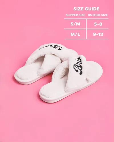 Vista 7 de xo, Fetti Pantuflas de novia, piel blanca, decoraciones de despedida de soltera, sandalias de día de boda, regalo de dama de honor, regalo