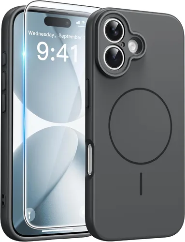 Vista 171 de FNTCASE - Funda para iPhone 16 Pro: magnética, mate, translúcida, de grado militar, protectora contra caídas, resistente, fina, duradera y a prueba
