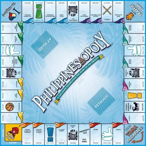 Vista 4 de Late for The Sky Juego de mesa Philippines-Opoly Country, juego