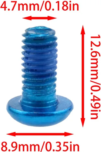 Vista 5 de Tornillo Rotor de freno de disco de bicicleta Tornillo de rotor de bicicleta M5x10mm para bicicleta de carretera Bicicleta de montaña (azul) 24pcs
