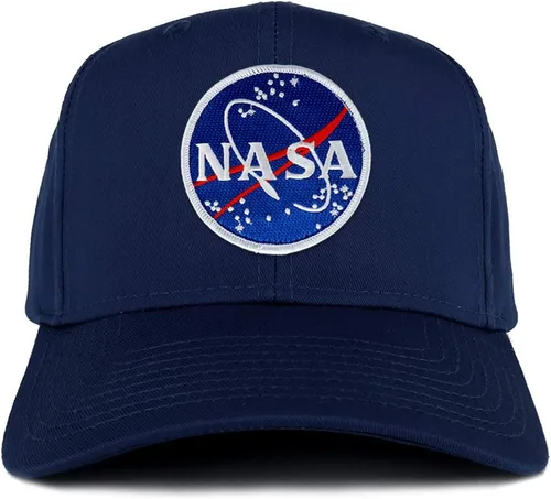 Vista 3 de Armycrew Gorra de béisbol de gran tamaño XXL con logotipo de albóndigas de la NASA Negro