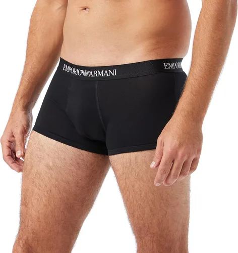 Vista 2 de Emporio Armani Troncos de algodón, paquete de 3 Negro