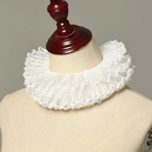 Vista 28 de BLESSUME 1 cuello de encaje renacentista con volantes