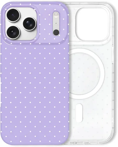 Vista 194 de Hython Funda para iPhone Air, diseño estético de lunares lindos, funda simple de 6.5 pulgadas, delgada, antiarañazos, parachoques de TPU suave, a
