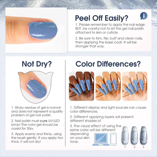 Vista 8 de ROSALIND Esmalte de uñas de gel de ojo de gato con imán, 12 piezas, esmalte de uñas de gel brillante holográfico púrpura azul rojo, esmalte de uñas