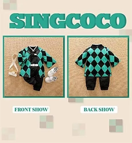 Vista 4 de Singcoco Disfraz de Halloween para bebé niño (Negro, 6-9 meses)