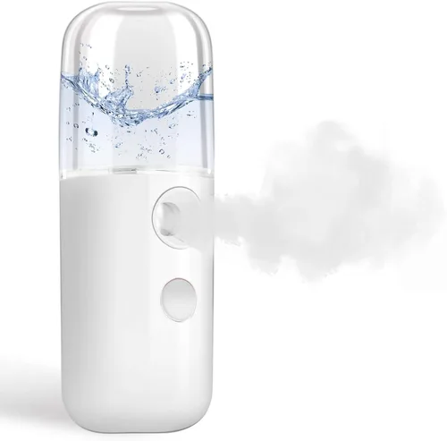 Vista 9 de GIVERARE Nano Vaporizador Facial, Mini Vaporizador de Mano, Vaporizador Recargable por USB, Tanque de Agua Visual de 30ml, Hidratante y Humectante