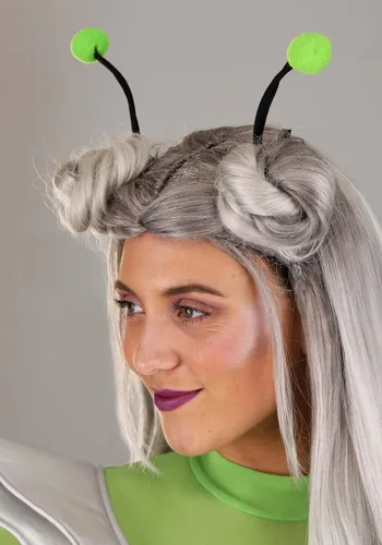 Vista 8 de Disfraz de bebé alienígena galático para mujer, atuendo prismático, traje de Halloween extraterrestre para mujer