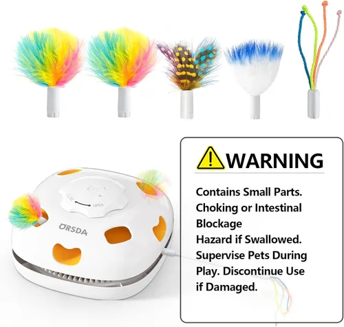 Vista 8 de ORSDA 14 piezas de juguetes interactivos de repuesto para gatos de interior con bolas de Mylar arrugadas, paquete multicolor para ejercicio