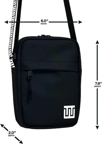 Vista 5 de ZETTEZ Cangurera de cuero - Diseño unisex de lujo para viajeros con estilo, Negro