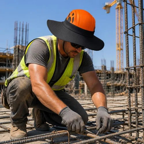 Vista 8 de Decoraciones del 4 de julio, casco de escalada, sombrero de sol, cascos de seguridad, accesorios de protección solar, traje