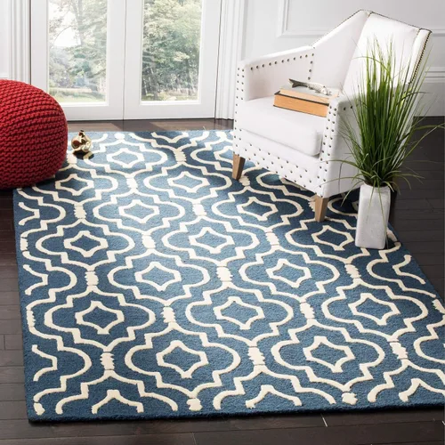 Vista 28 de SAFAVIEH Cambridge Collection - Alfombra decorativa de 2 x 3 pies, color beige y marfil, lana marroquí hecha a mano, ideal para zonas de alto