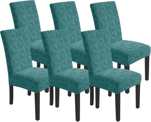 Vista 48 de YEMYHOM Funda elástica para silla con respaldo de 1 pieza con diseño jacquard más reciente, funda para silla con respaldo antideslizante, protector